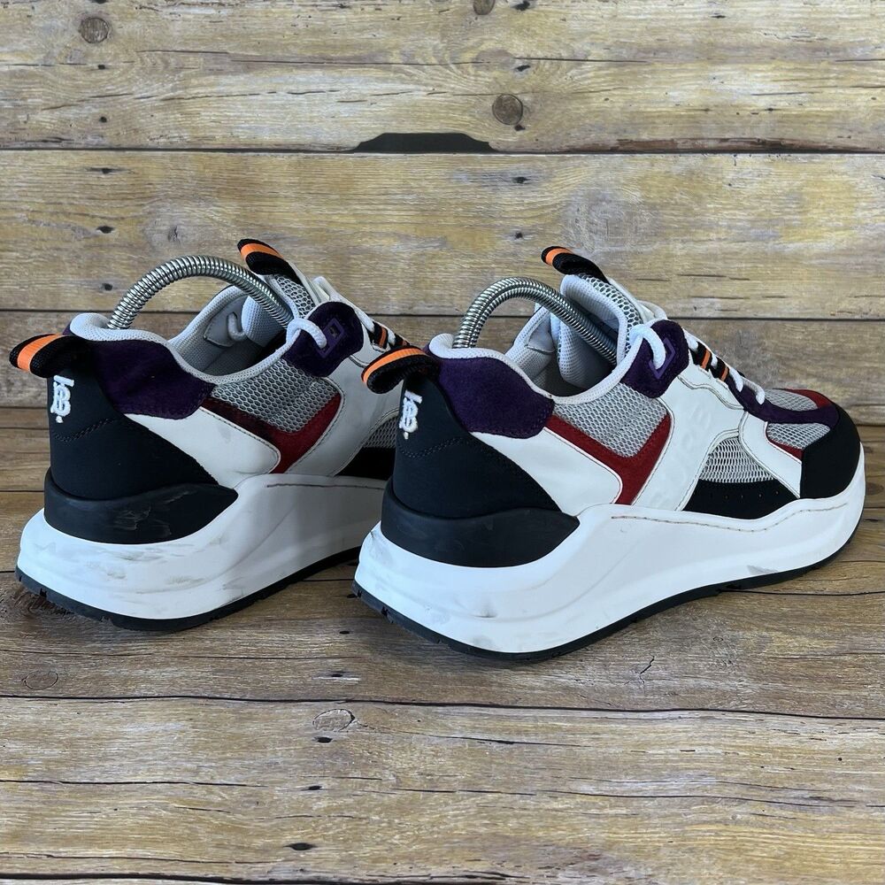 Burberry Ramsey Multi-Color Mesh‎ Suede Leather Chunky Sneakers Mens Low Top - Picture 7 of 12